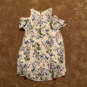 White and floral spring dress